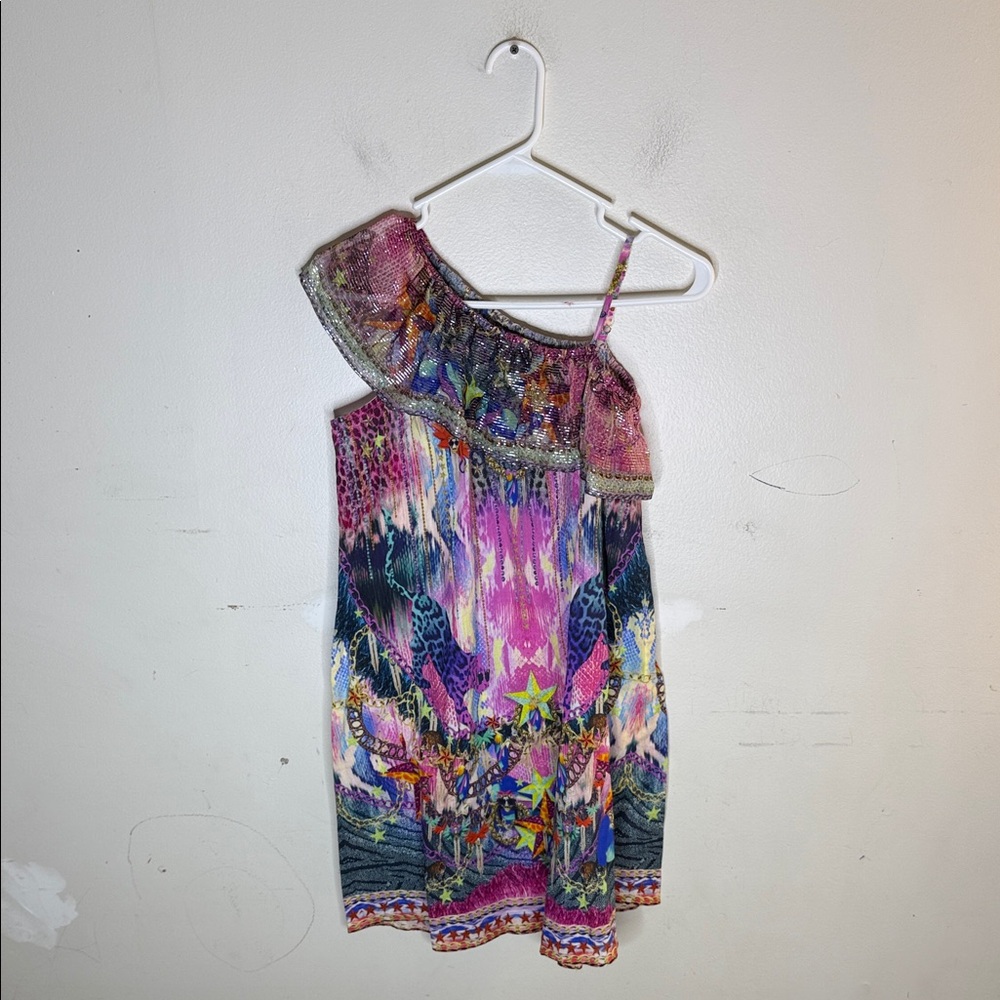 Milla Multicolor One-Shoulder Dress Size 14